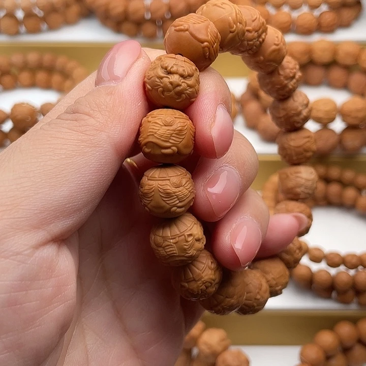 猴头核桃吊坠体验款金虎财神