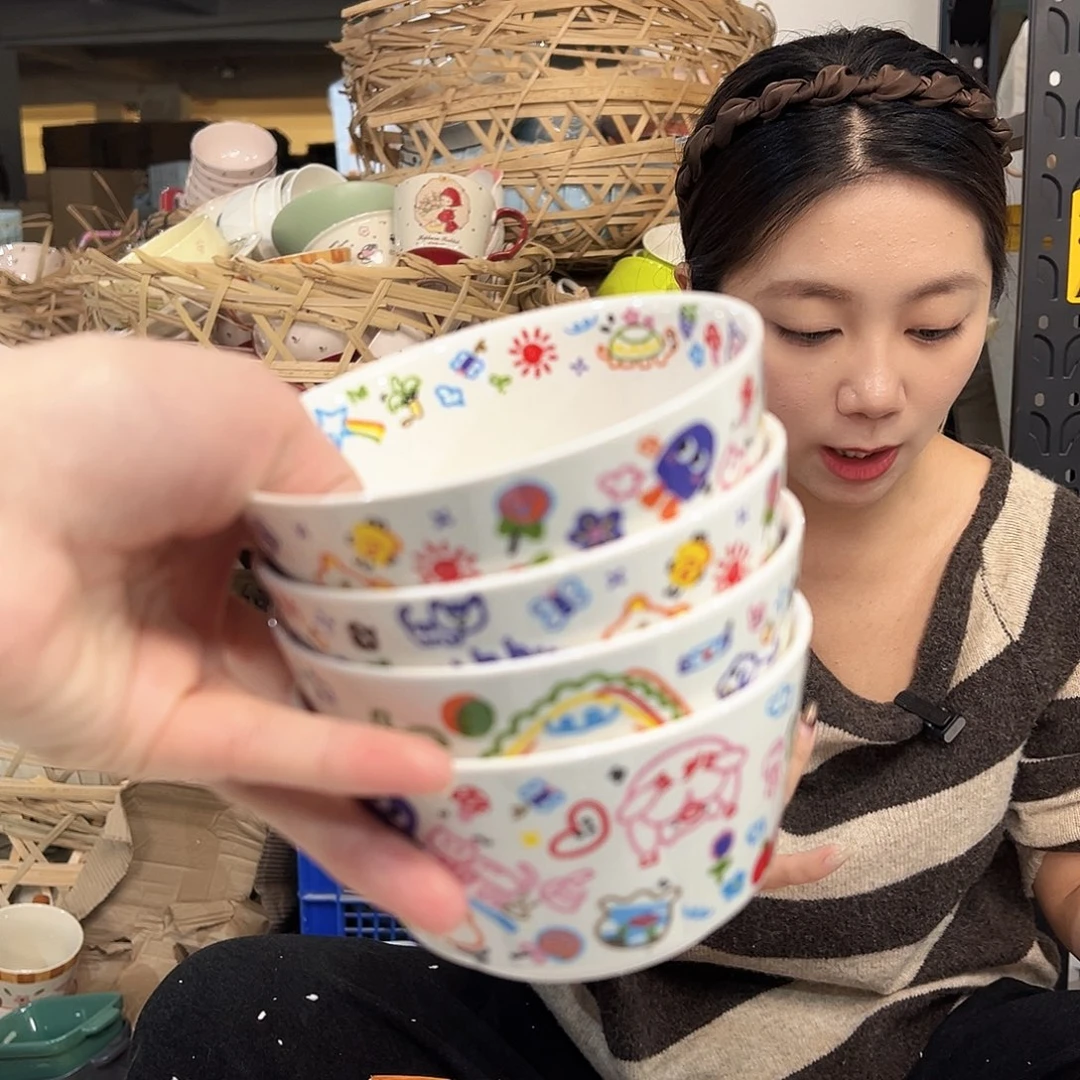 摆件潮州陶瓷餐具微瑕4.75寸