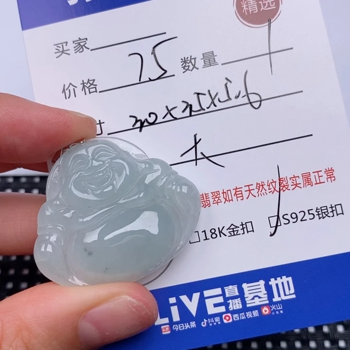 翡翠银S925镶嵌颈饰挂件