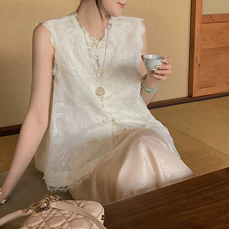 【mimius】P 梨花落～复古轻奢高级感新中式无袖马甲 G05283