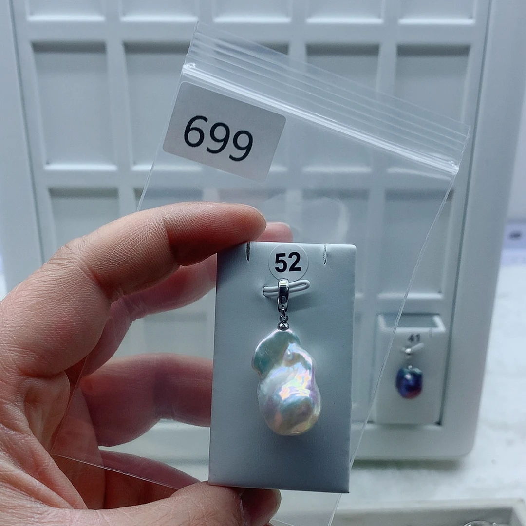 合金吊坠(不含链)淡水珍珠