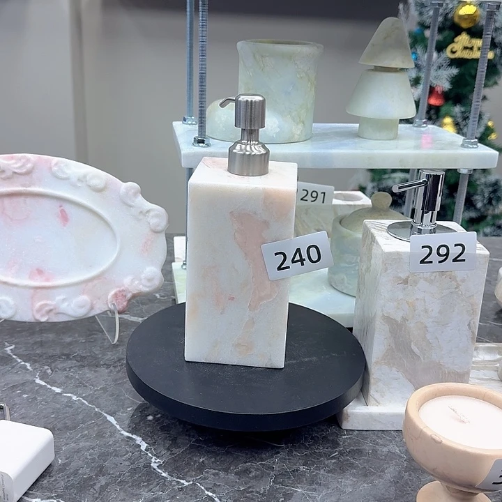 石材洗手液瓶240粉色