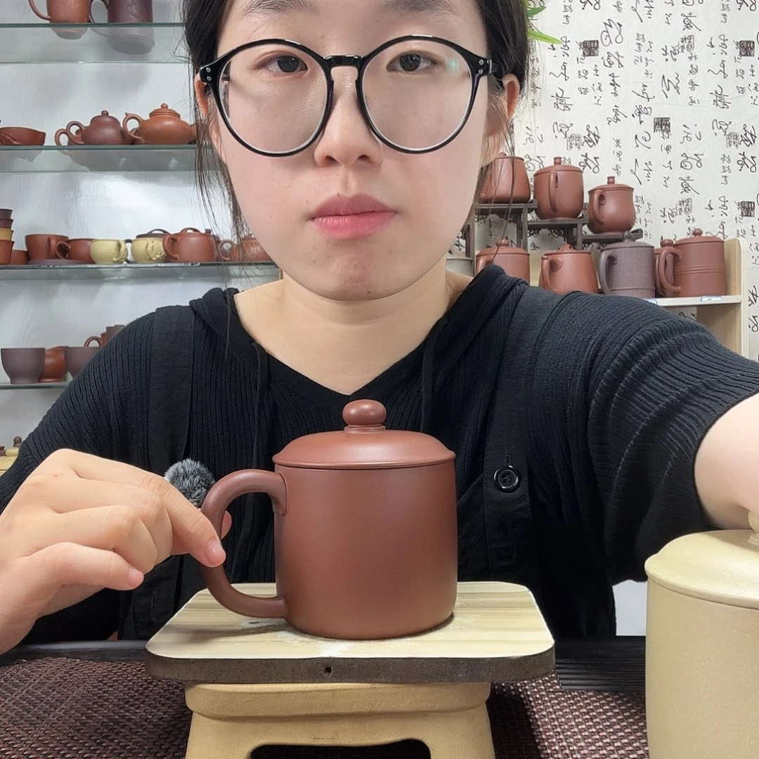 茶壶紫砂原矿底槽清小墩墩办公杯没礼盒350CC