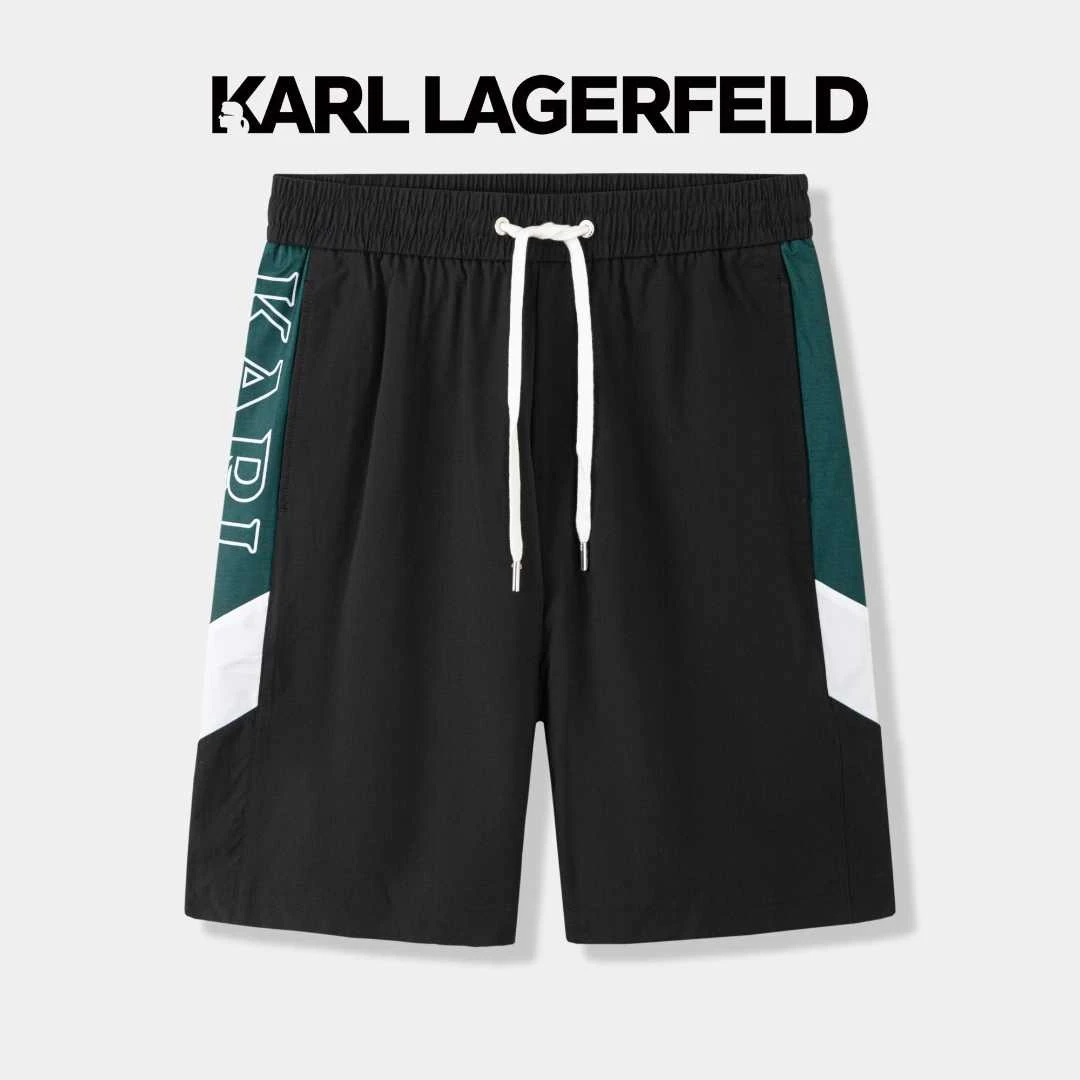 【卡尔男装】KARL LAGERFELD/春夏时尚条纹字母短裤1K1E30404259