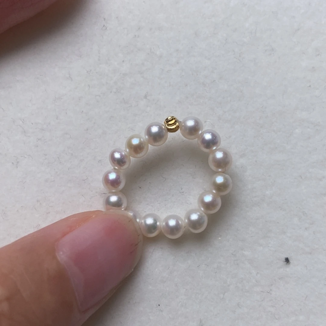 淡水珍珠戒指银S925镶嵌