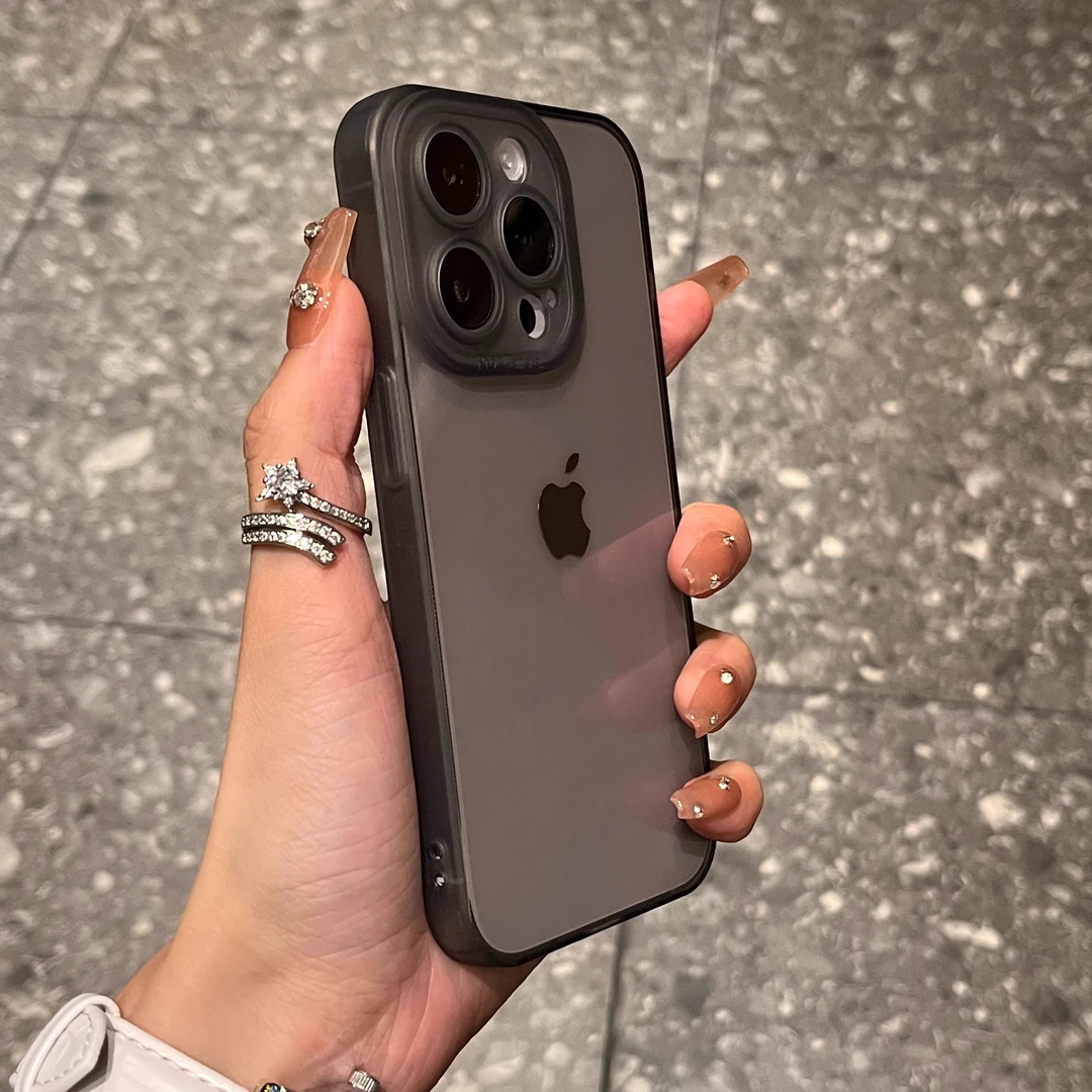 创意极简风软胶iPhone14手机壳适用苹果15/16promax防指纹13时尚