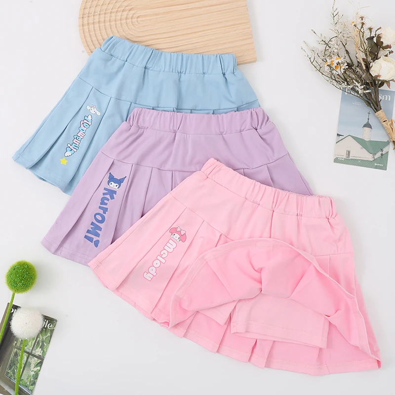 女童半身裙夏季款儿童百褶裙裤中大童女孩短裙宝宝防走光打底裙子