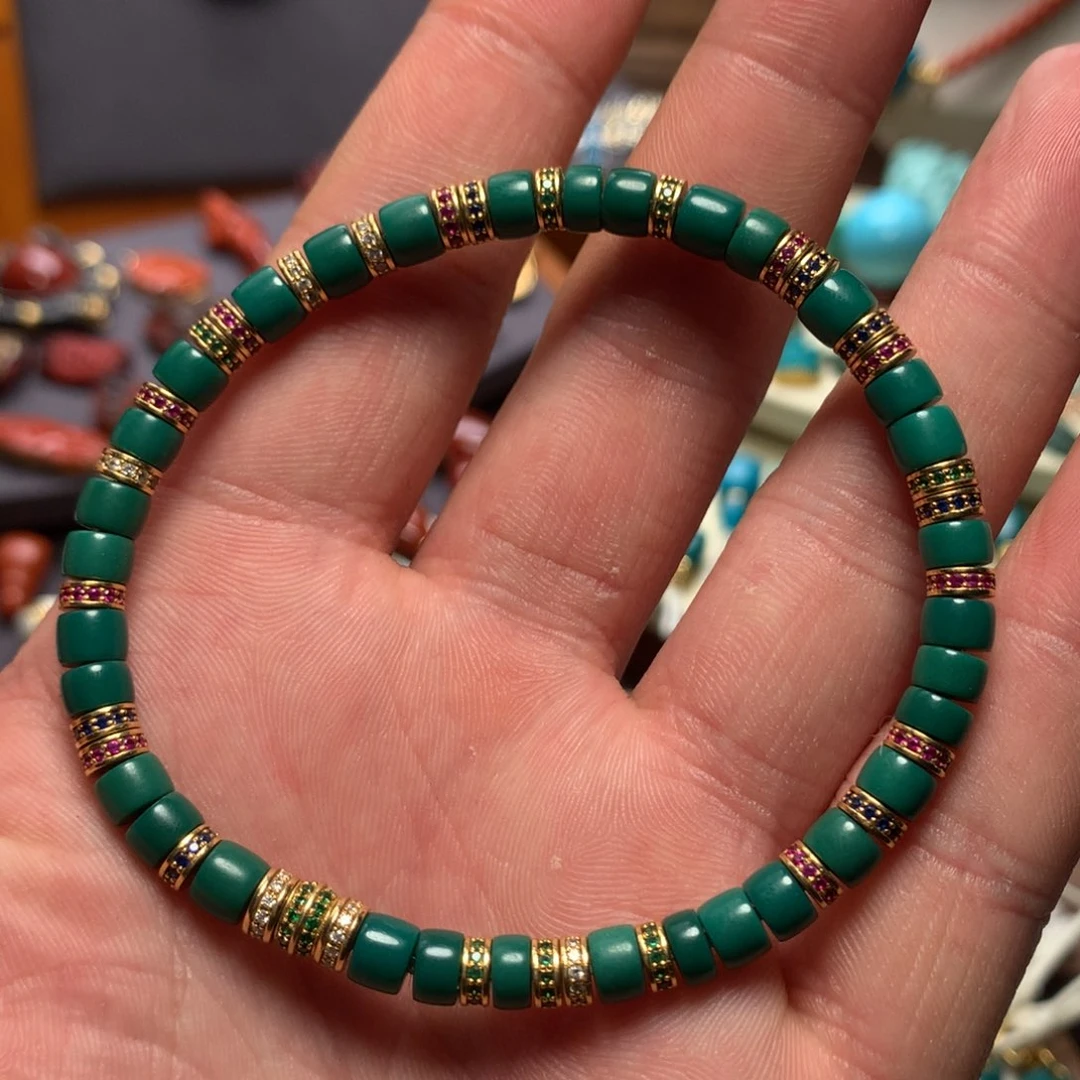 绿松石未镶嵌手串5.5mm