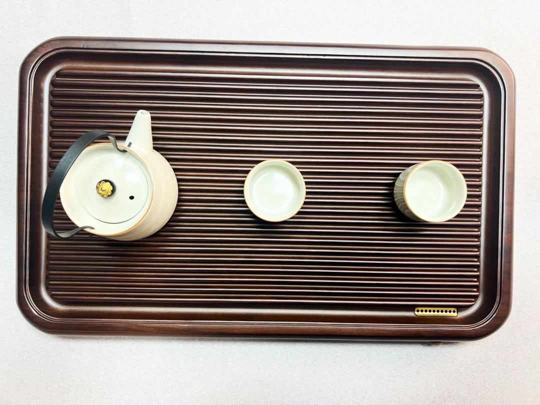 直条【尺寸50*30*4cm】黑胡桃色 实木茶盘