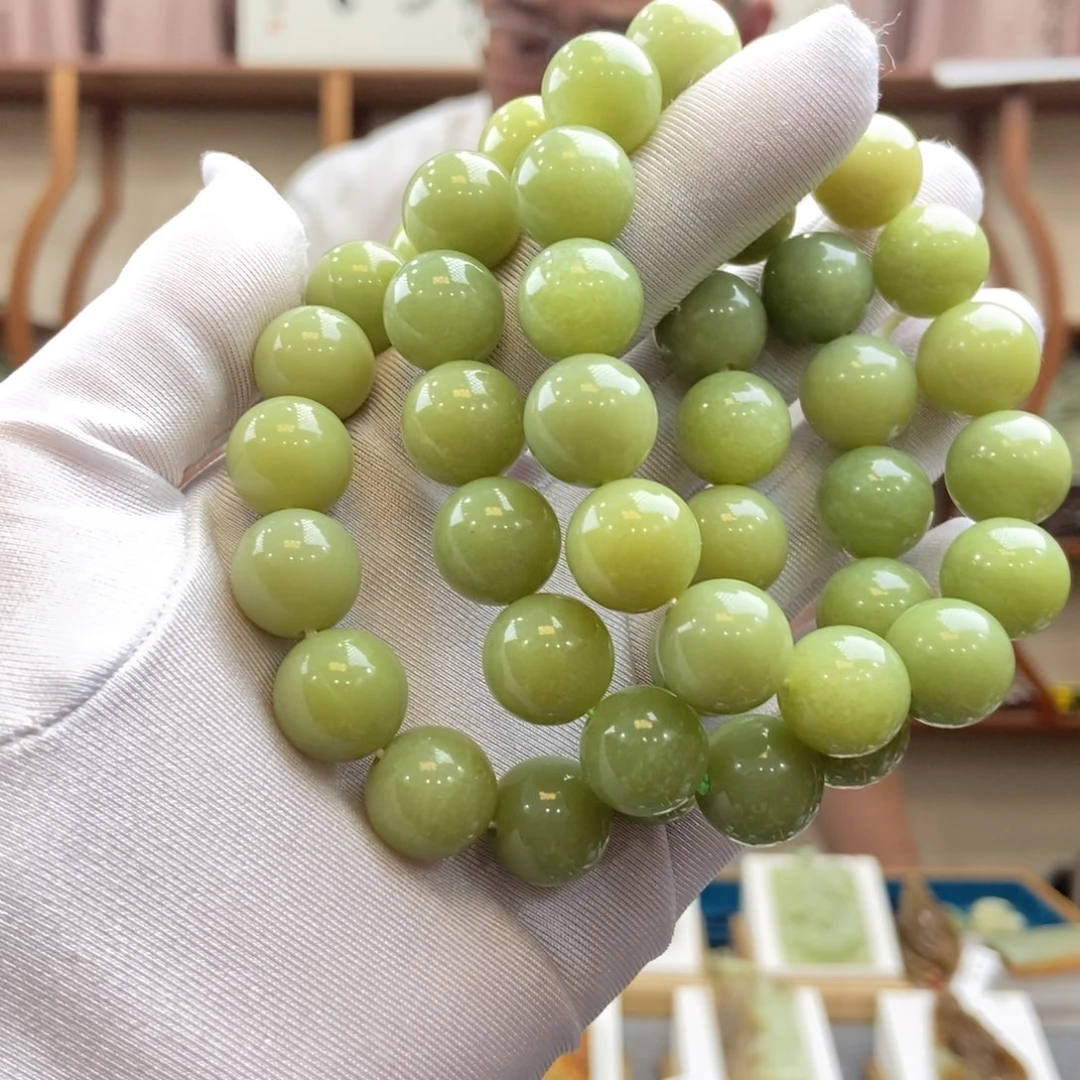 蛇纹石玉未镶嵌手串（多样性发一件