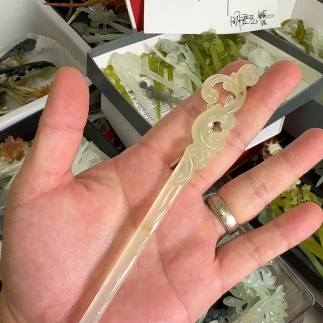未镶嵌蛇纹石玉发饰