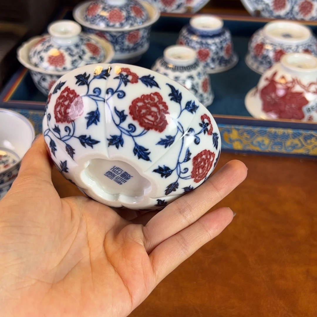 摆件景德镇陶瓷茶器百宝箱