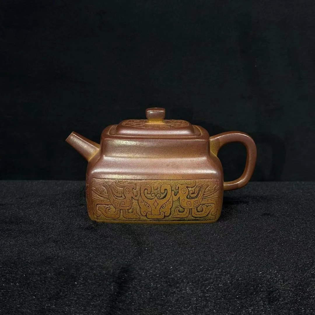 21/XY-040/李立科刻/紫砂壶四方锦玉/本山段