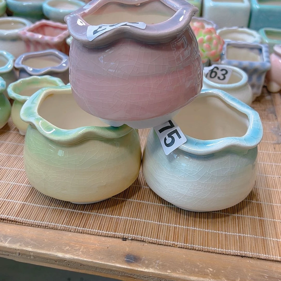 红陶陶瓷花盆当场满12包邮