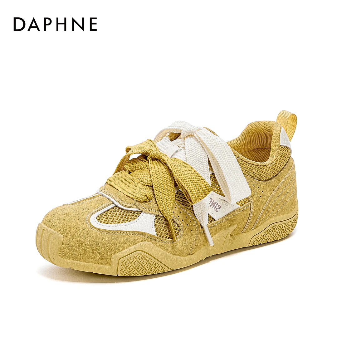 达芙妮增高德训鞋女款2025春夏季新款透气阿甘鞋百搭网面运动板鞋