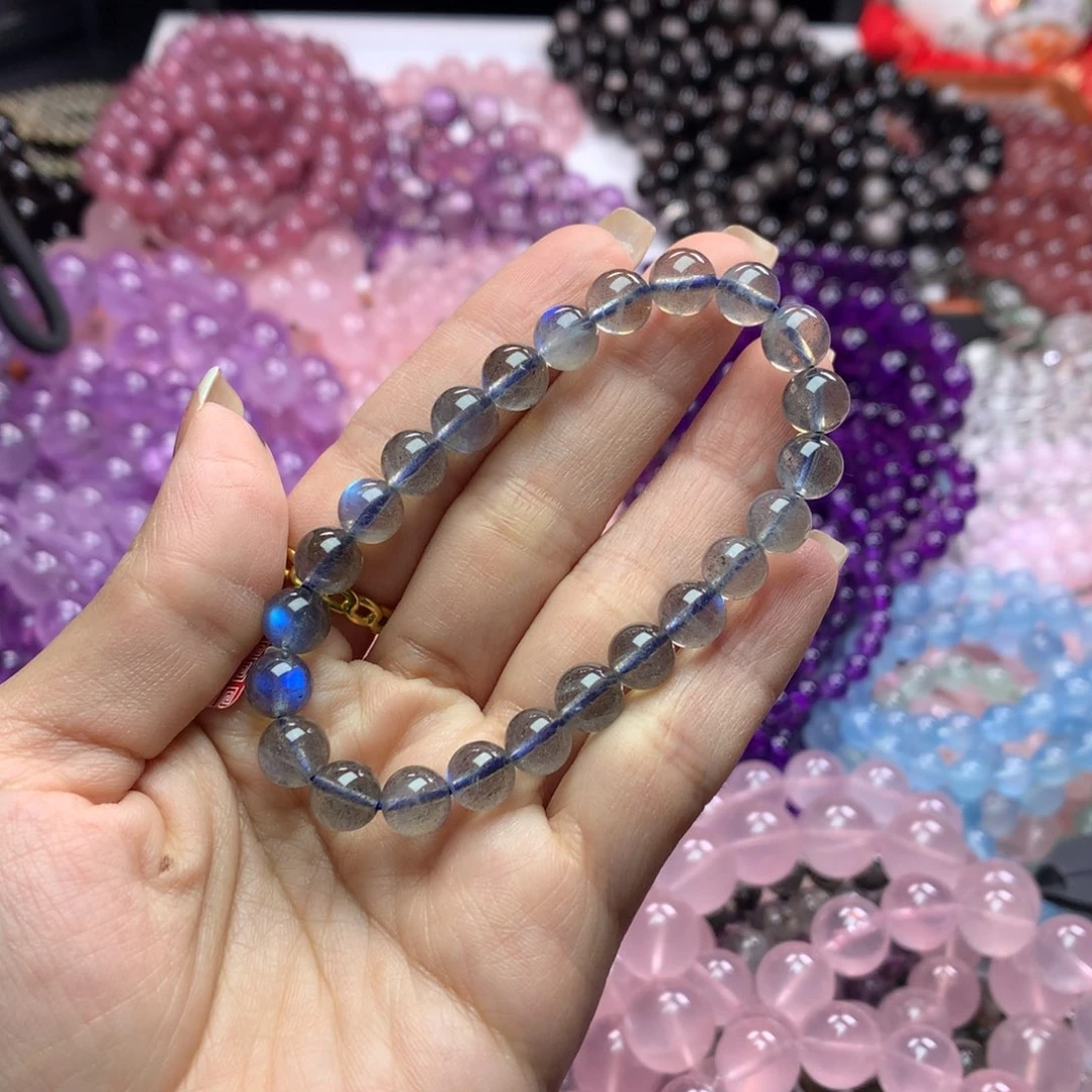 水晶手链未镶嵌灰月光卡7+