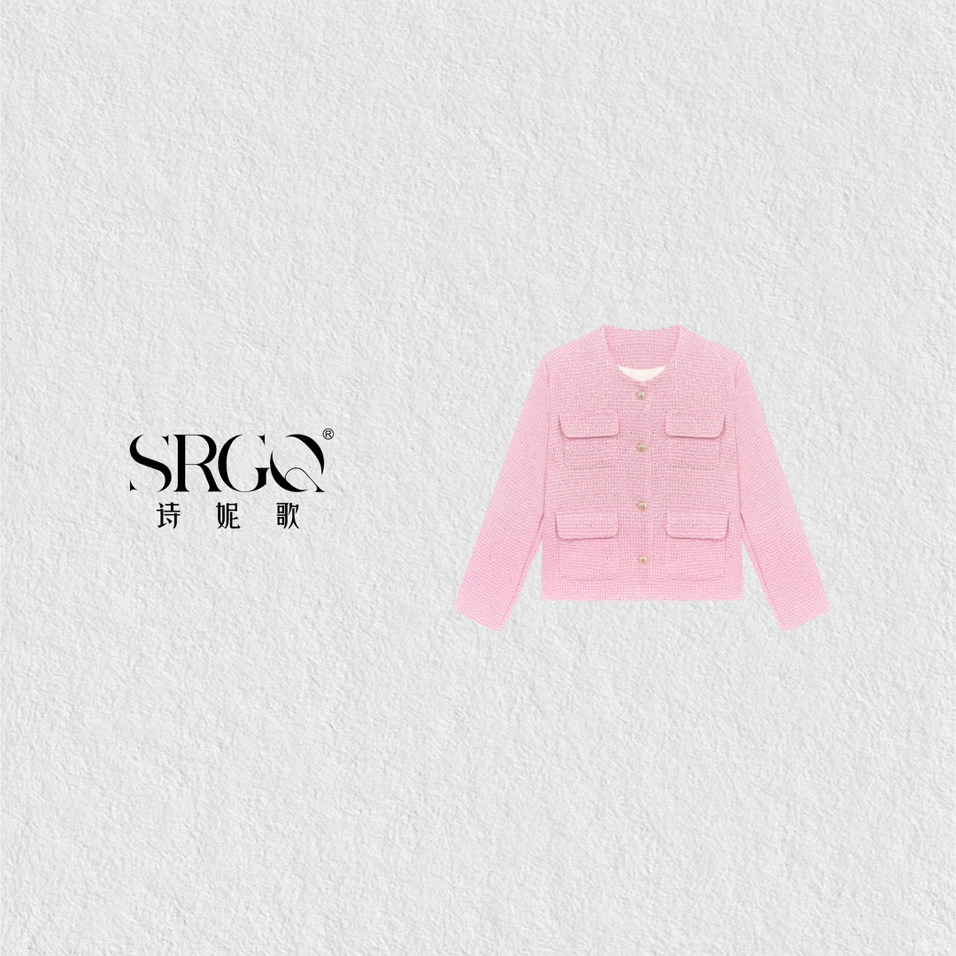 诗妮歌【鎏金香风】高定系列~静奢复古金线编织优雅小香风外套