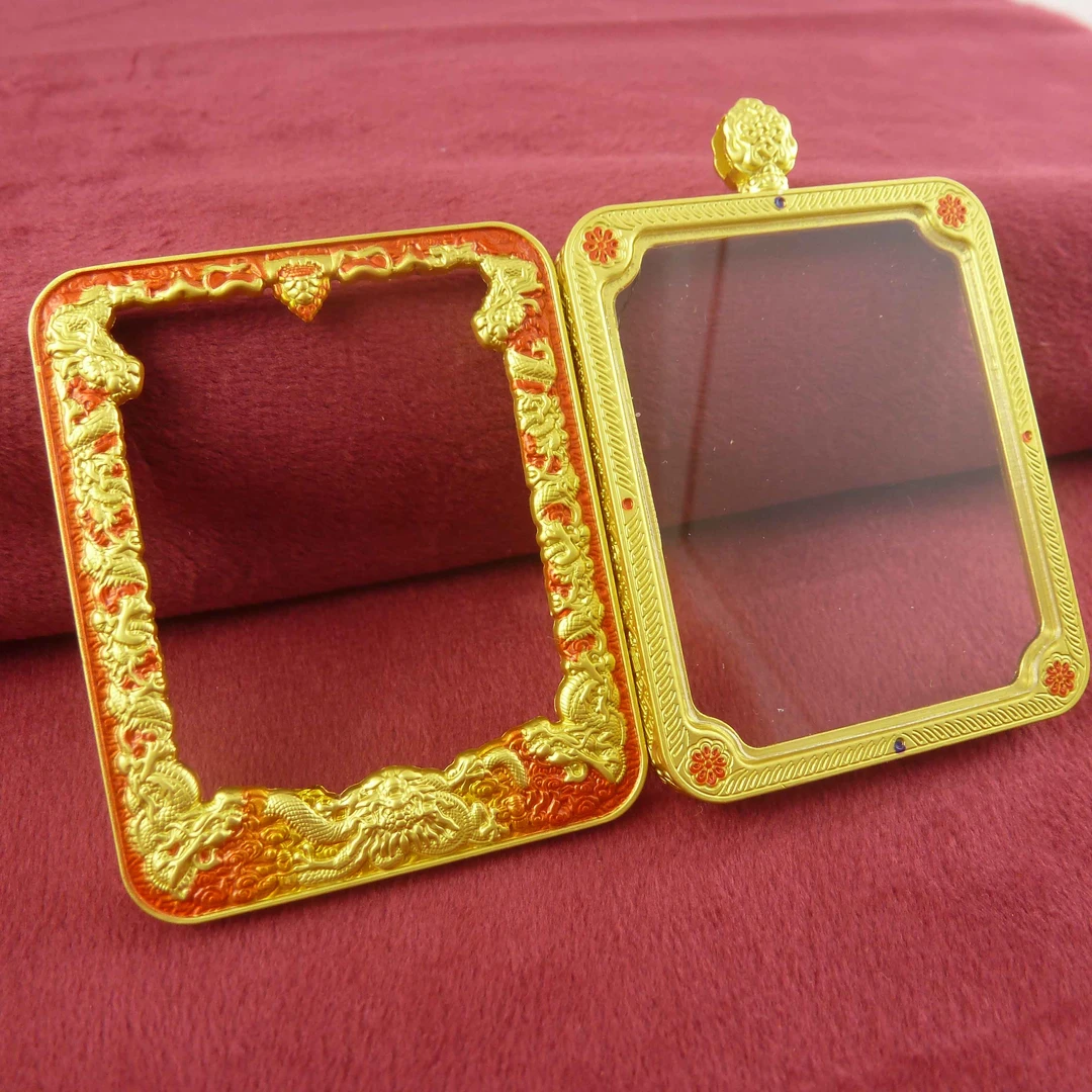 合金吊坠 藏式噶乌盒唐卡盒保色唐卡盒五爷扎基拉姆黄财神唐卡盒