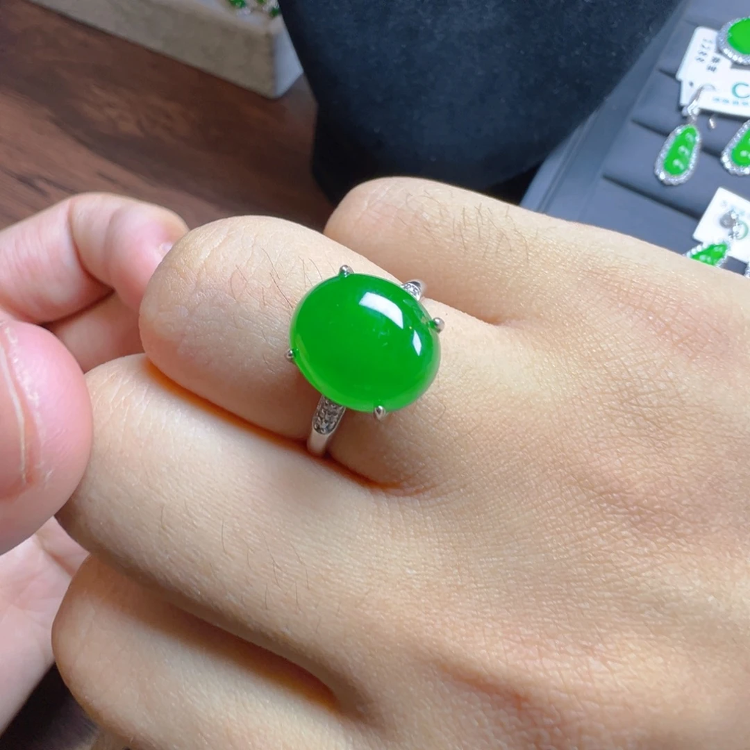 翡翠银S925镶嵌颈饰