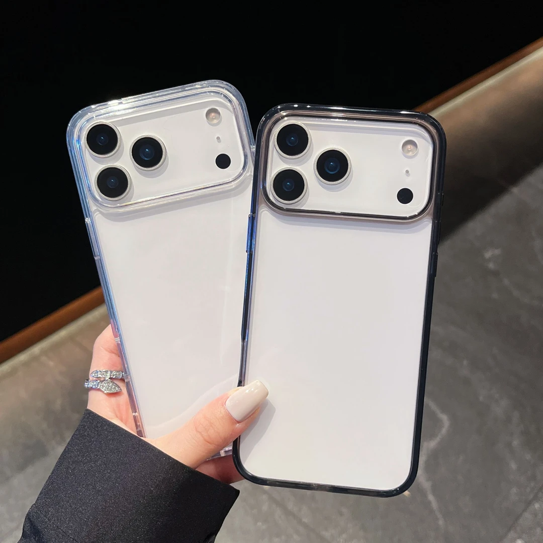 适用于苹果17pro手机壳iPhone16/15透明14不发黄高级感保护壳简约