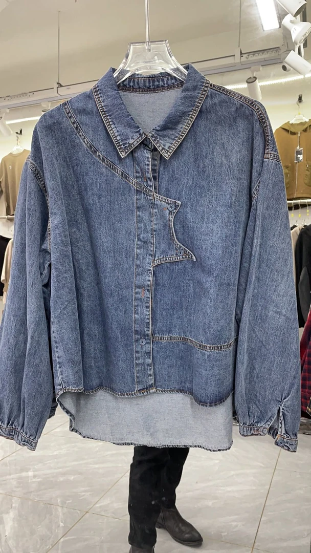 纯棉设计感牛仔衬衣