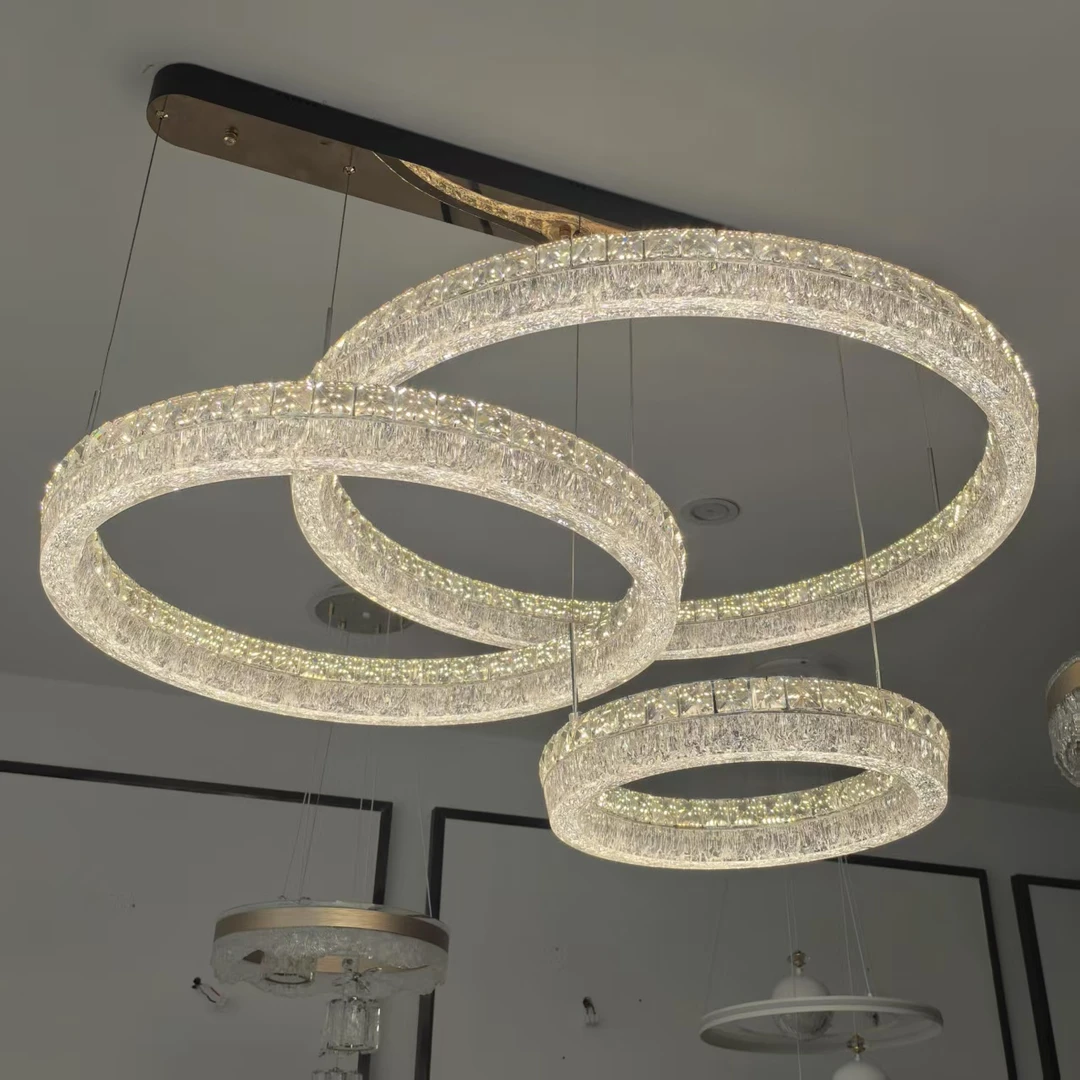 2025新款现代简约轻奢水晶灯客厅灯轻奢餐厅吊灯设计师中山灯具