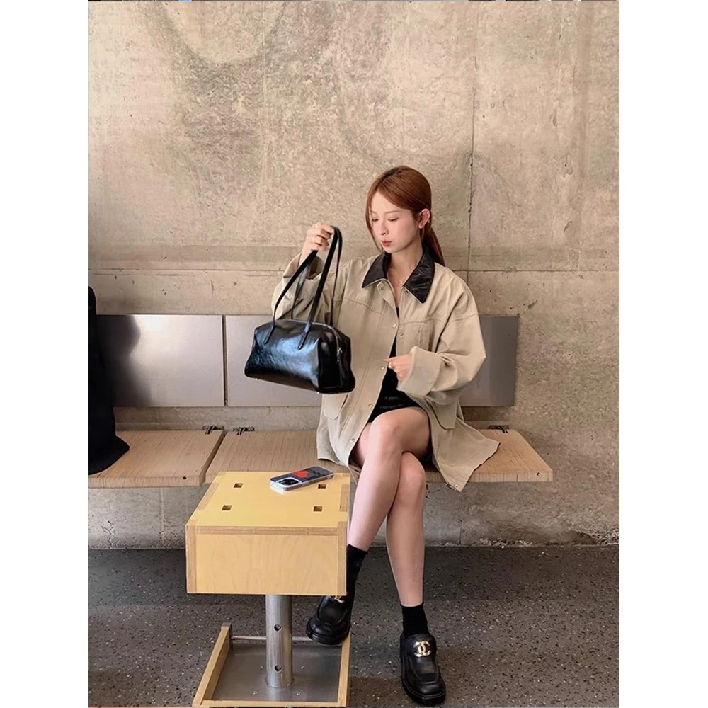 512#泡菜国欧尼人手一只的腋下波士顿包包