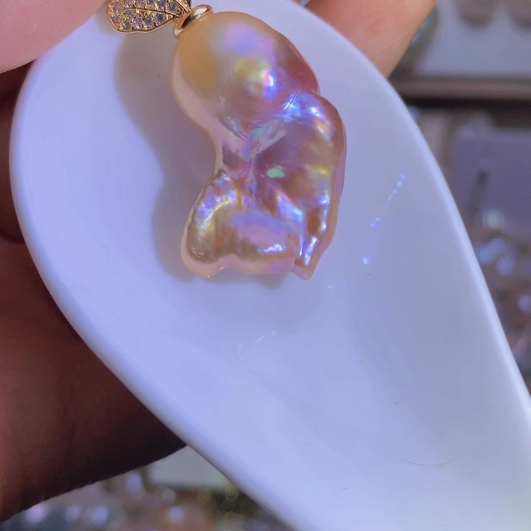 天然淡水珍珠淡水珍珠银S925镶嵌
