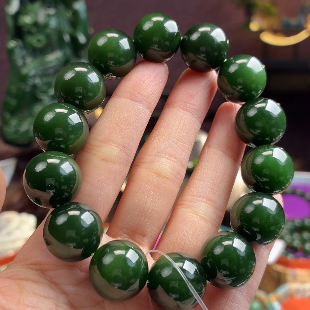 阿***七和田玉（碧玉）未镶嵌手串