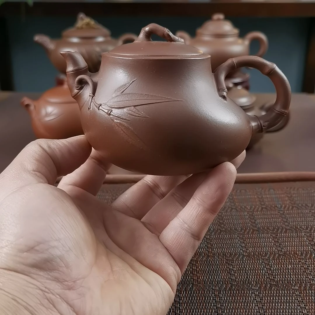 茶壶紫砂底槽清斜竹260CC