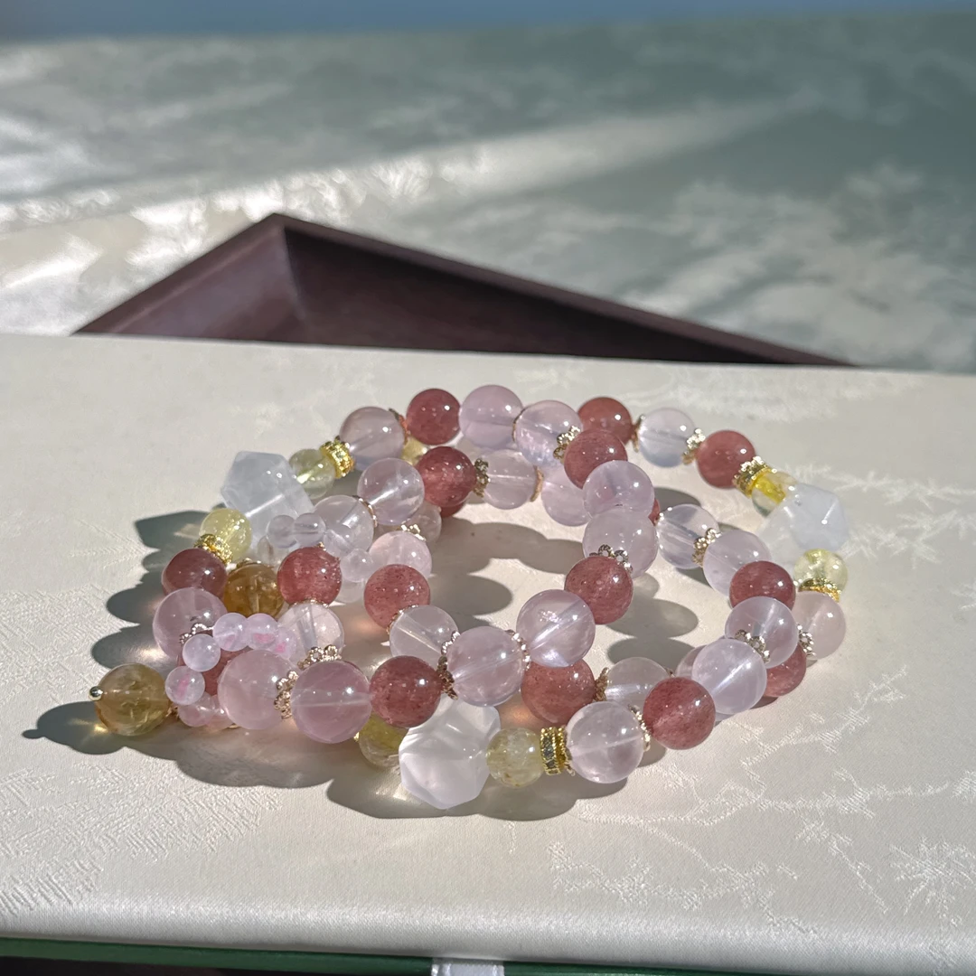 【小院甄选】原创粉晶单圈约7-10mm 多样性发一件 2481ELL