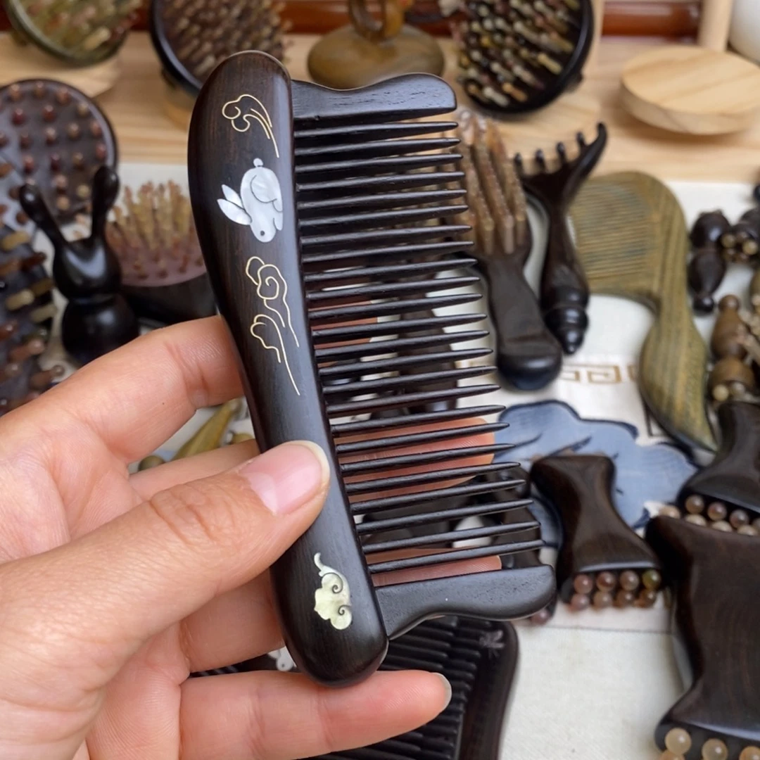 紫光檀梳头发梳子