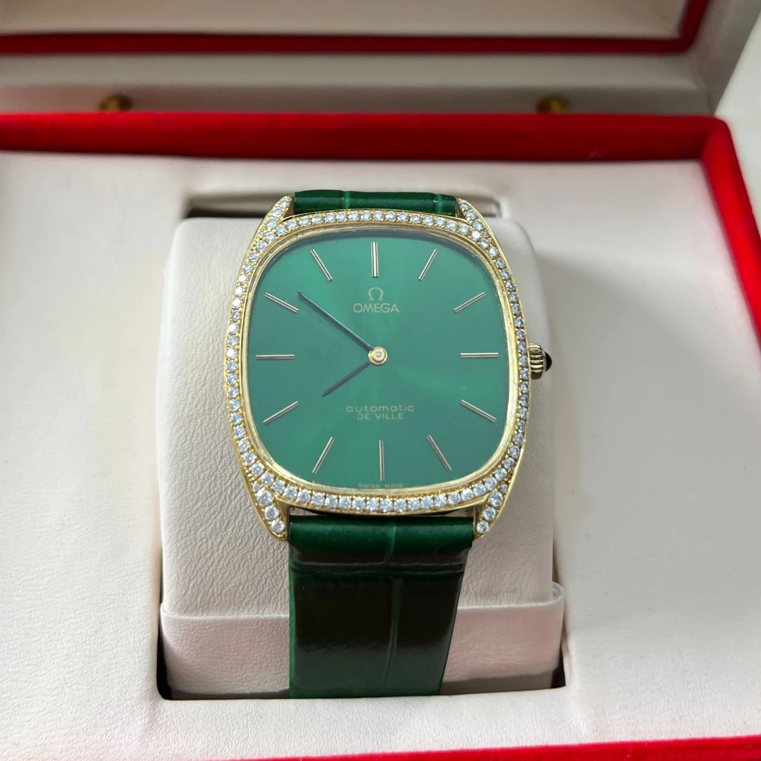 95新 Omega/欧米茄 32mm手动机械WTX3273后镶钻碟飞系列瑞士名表