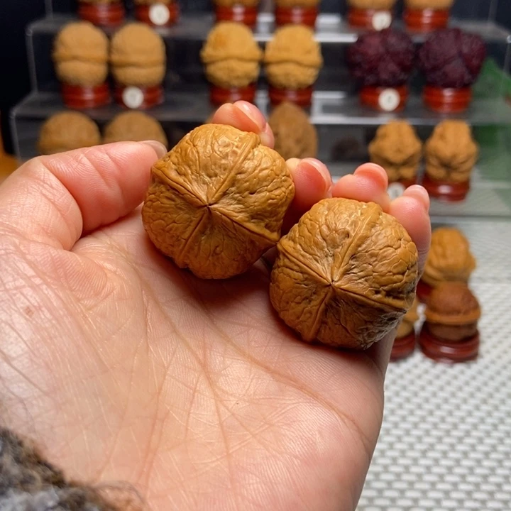 文玩核桃把件6玲珑骰子四棱