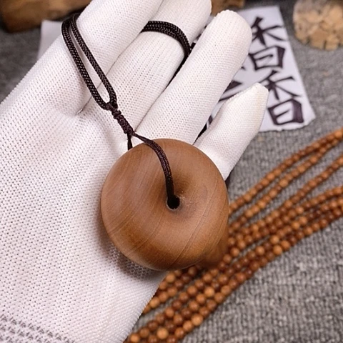 檀香木手串/手链老山檀香平安扣4.0/2.0