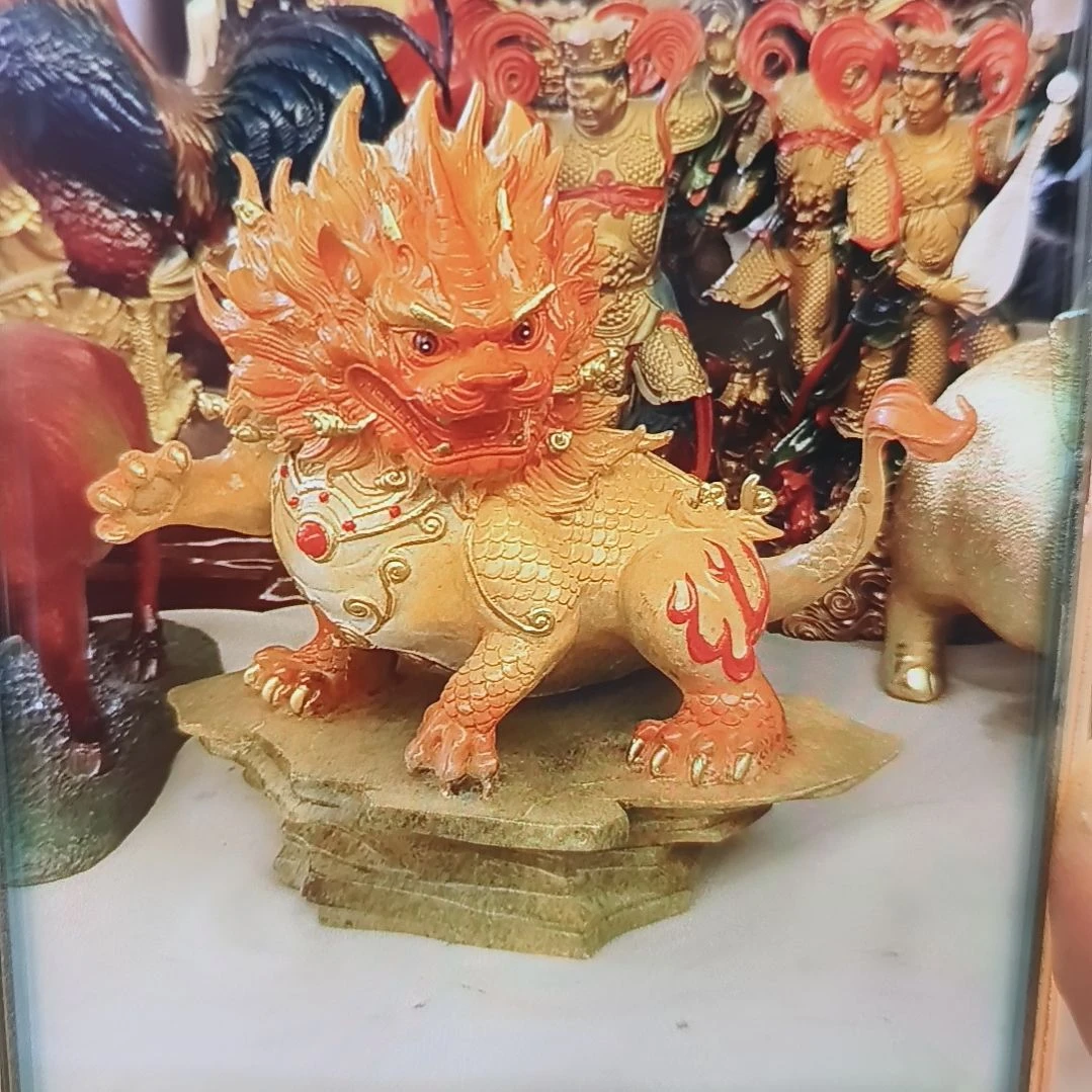 狼***腾黄铜铜雕工艺品源头厂家可定制