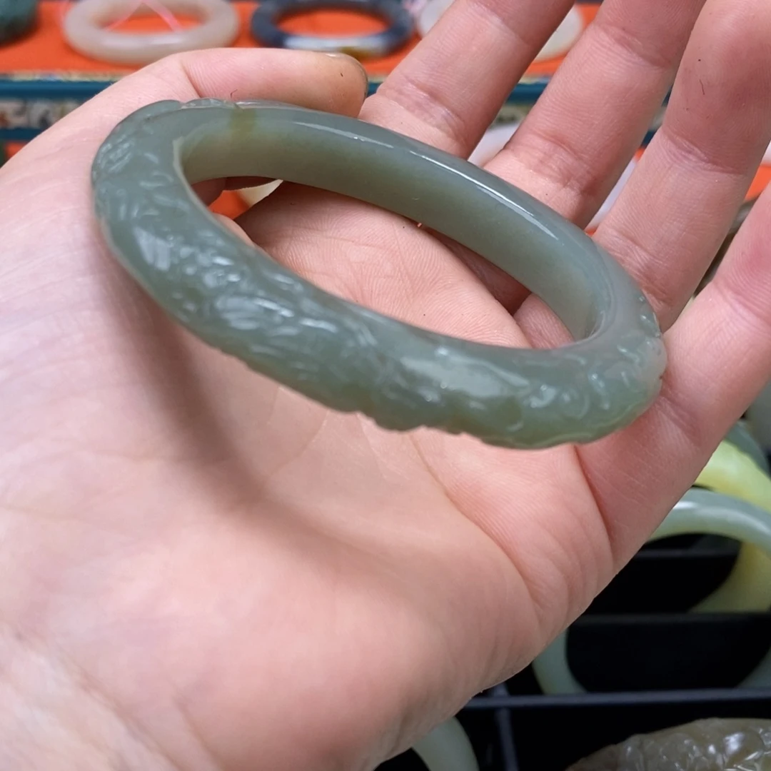 和田玉手镯55未镶嵌