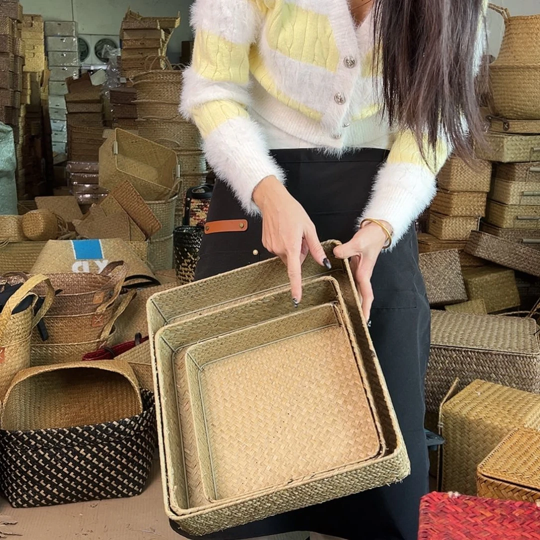 草编草编包/草编收纳盒微瑕疵