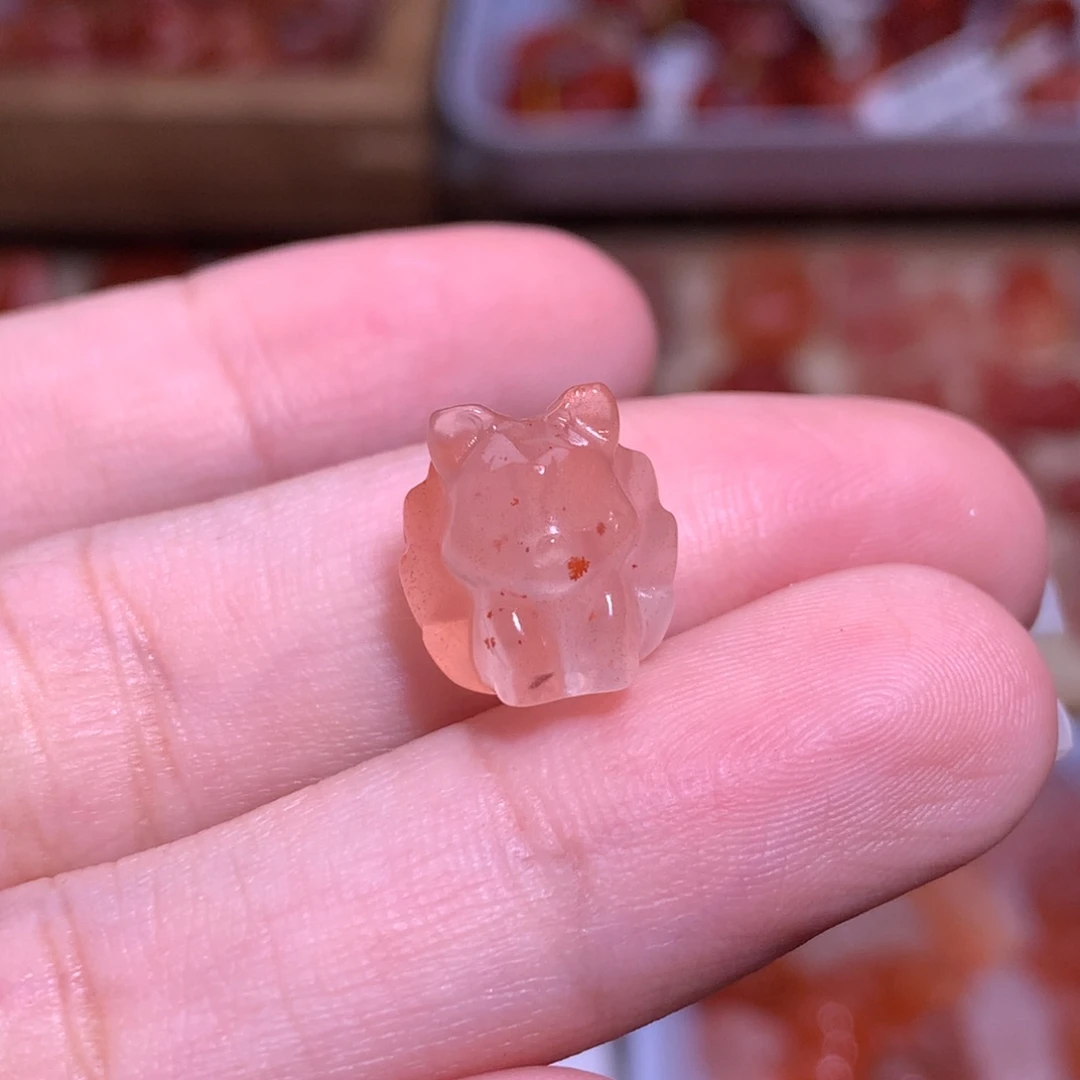 南红玛瑙未镶嵌珠宝半成品狐狸