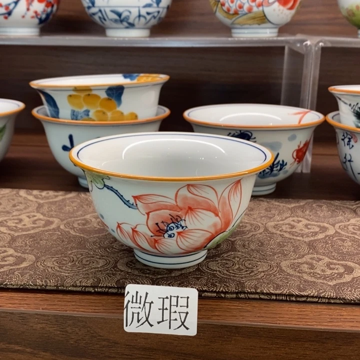 釉下彩老陶泥手工绘制