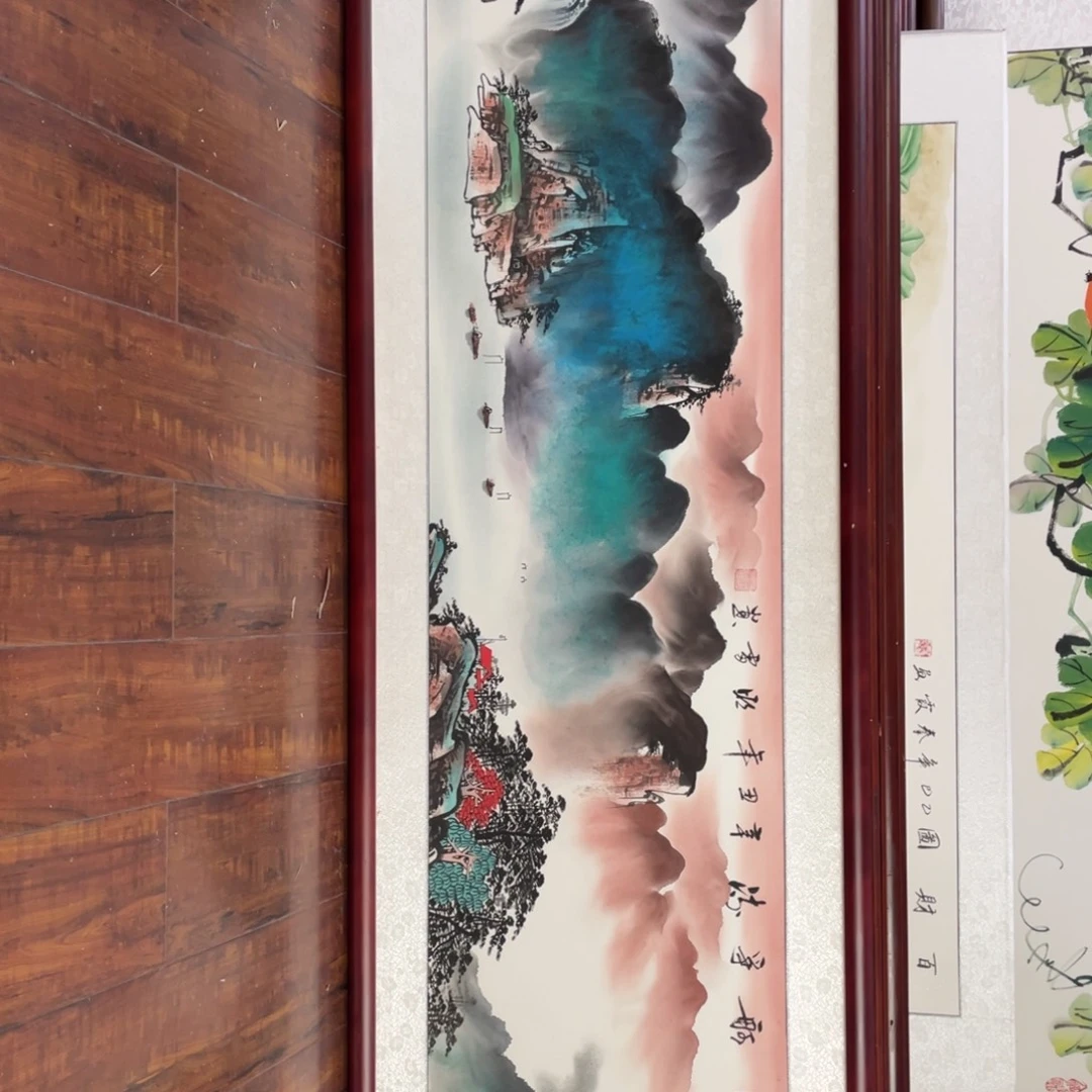 国画带框尺寸48*163厘米