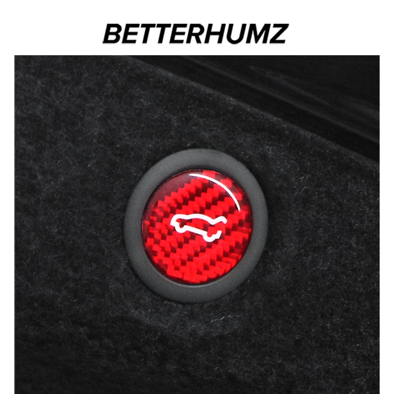 适用特斯拉ModelY/3后备箱提示圈贴焕新版碳纤维改装电动尾门贴纸