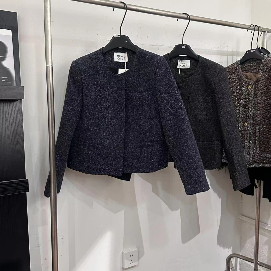 【ARONG阿荣家】小香外套05838-黑色蓝色-F