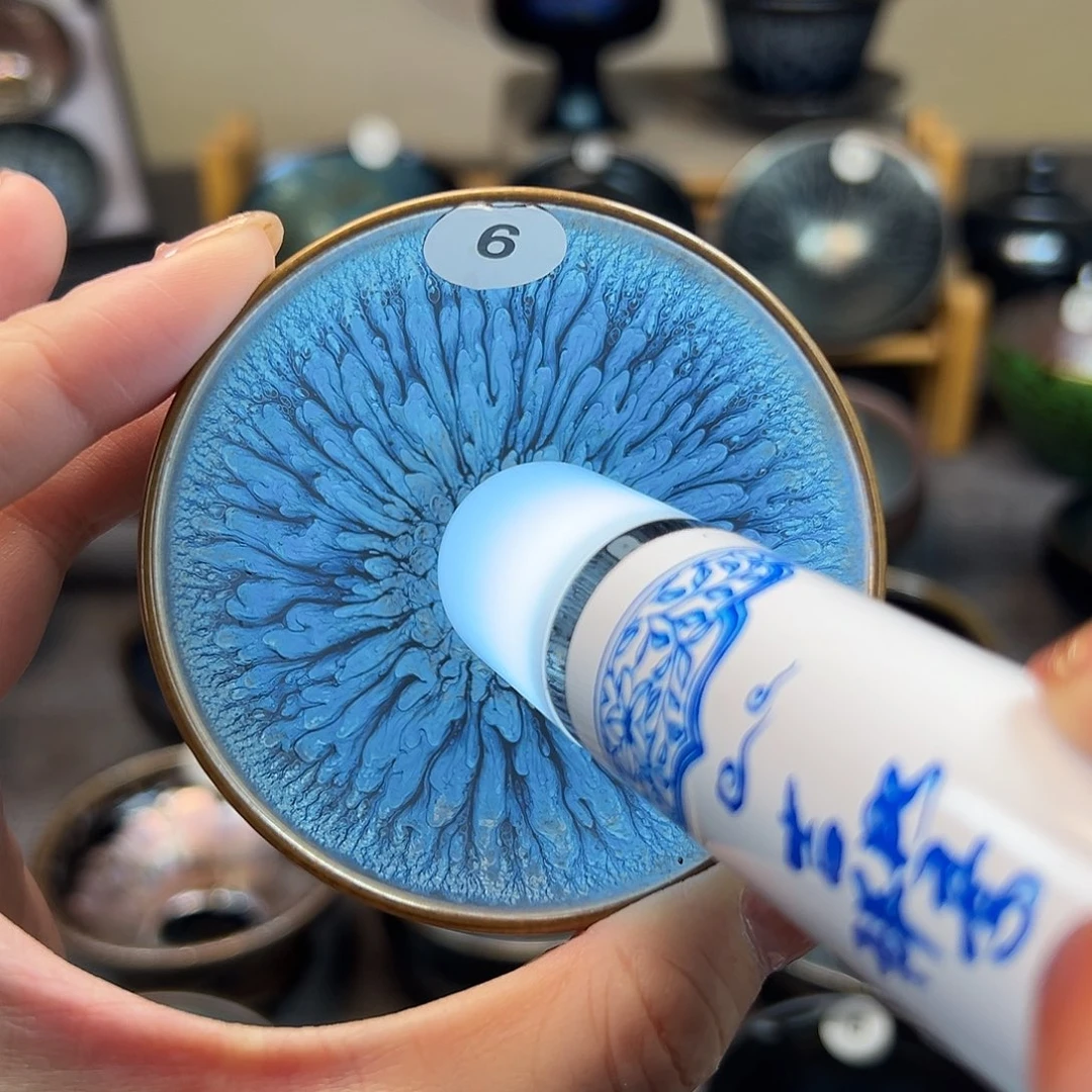 茶盏百花釉滴束口