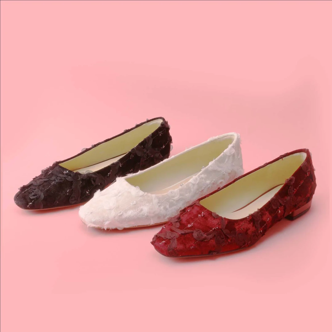 （单单专属）《绒花》新中式国风舒适女鞋休闲百搭防滑圆头时尚平底鞋
