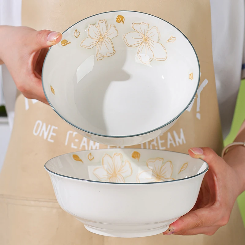 面碗家用陶瓷高颜值7英寸吃面碗大号饭碗釉下彩2025年新款餐具