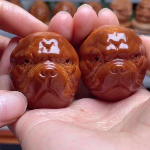 吊坠橄榄核旺财手球3.7