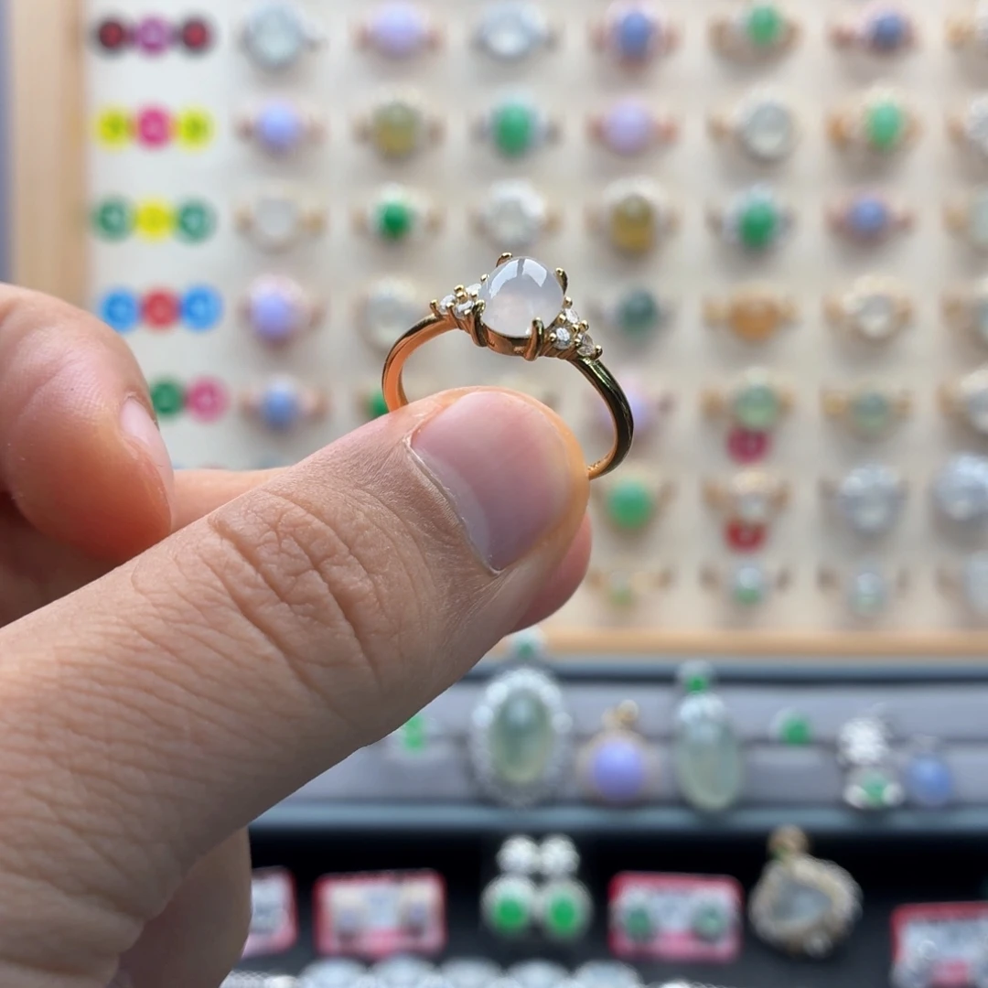 翡翠银S925镶嵌戒指