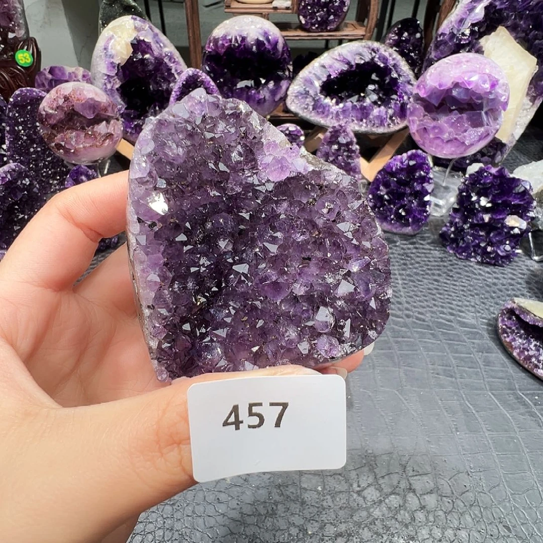 未镶嵌紫晶珠宝半成品