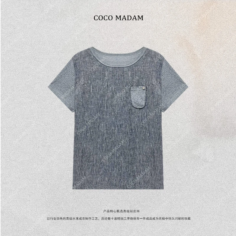 NIUNIU ·T-697 纯色圆领薄款休闲T恤上衣